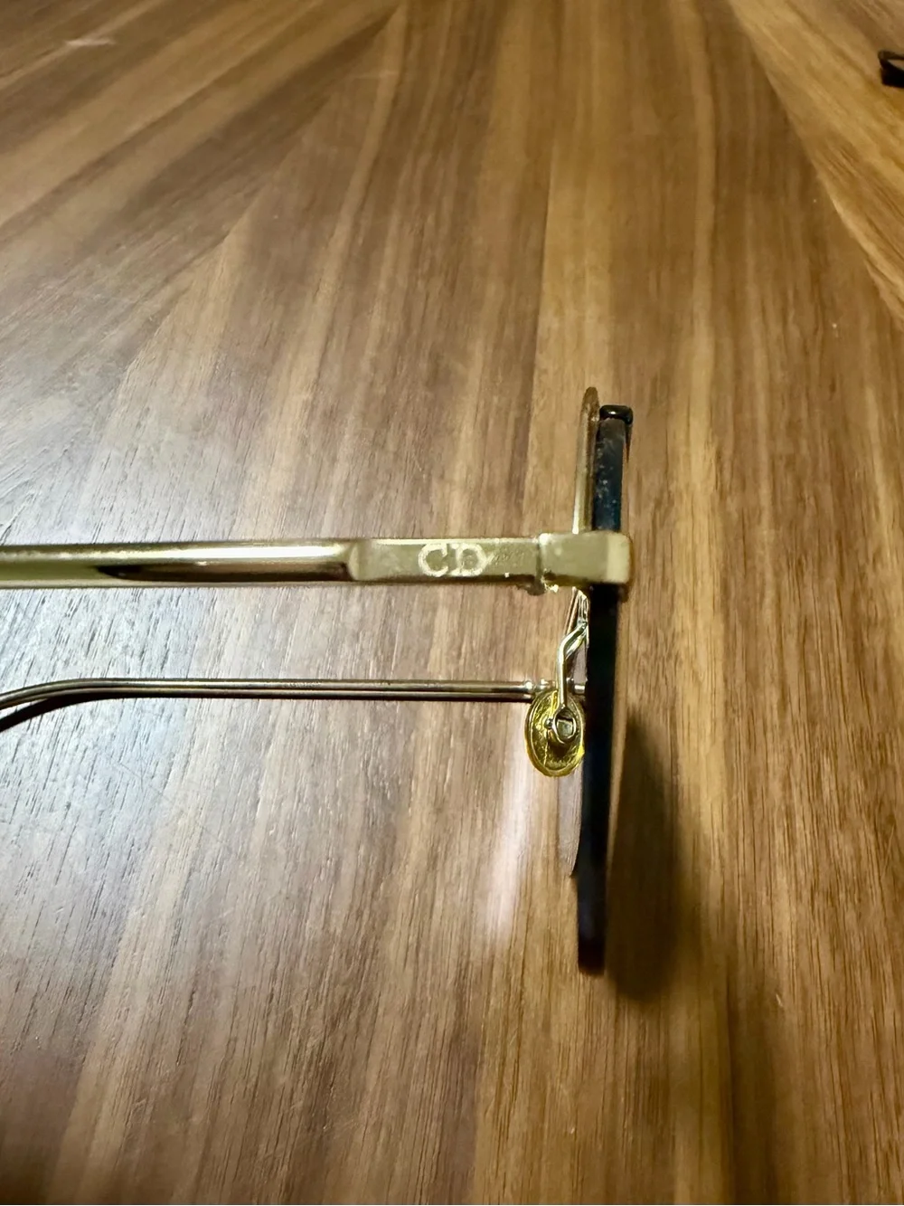 Dior Women’s Black and Gold Aviator Sunglasses